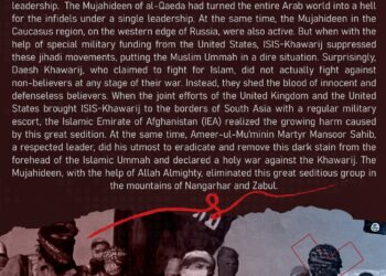 Elimination of Seditionists (Khawarij) in Afghanistan