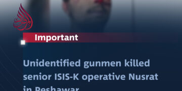 Unidentified Gunmen Killed Senior ISIS-K Operative Nusrat in Peshawar